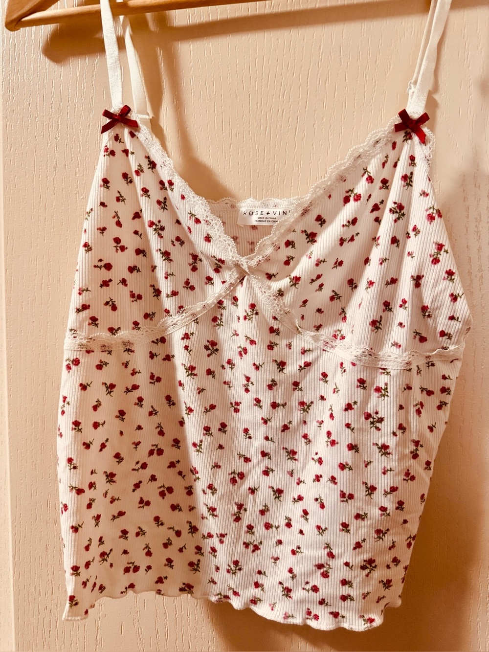 Light Pink Floral Cami and Short Sleep Set